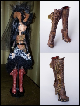 These were Robecca Steam boots. I made them to match my Client's doll outfir.